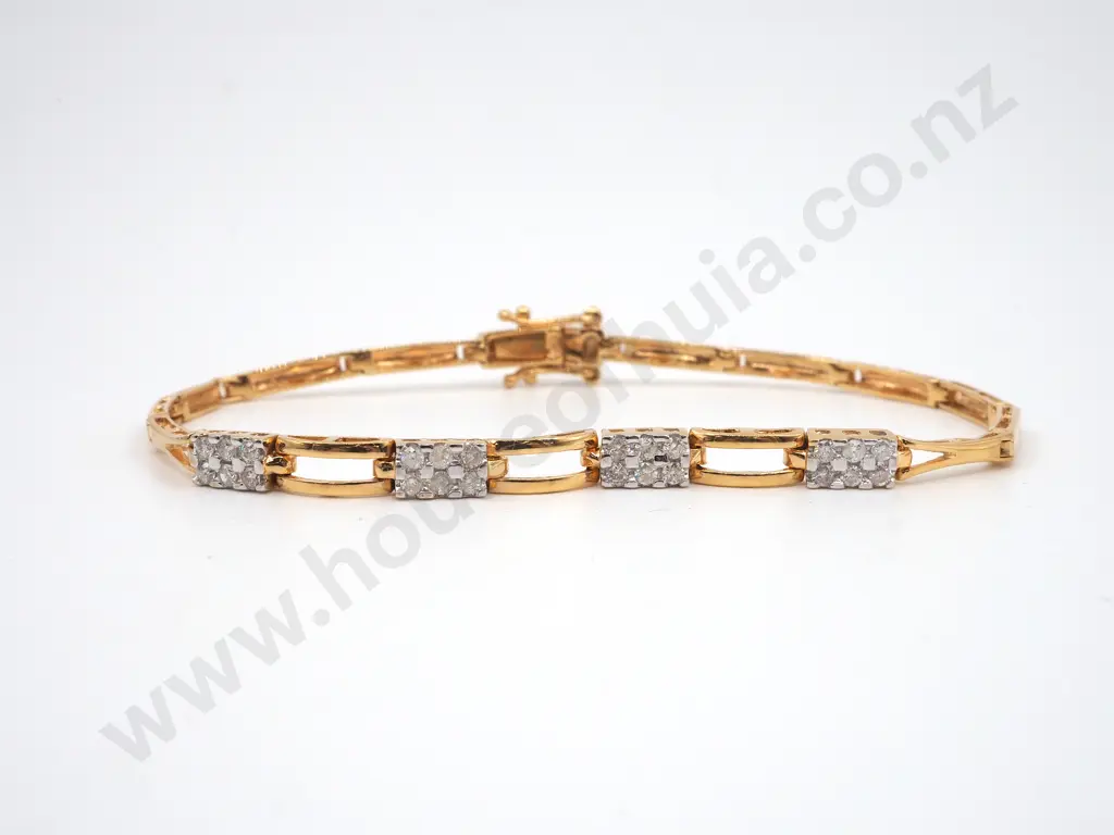 18ct Gold Diamond Tennis Bracelet Image 1++