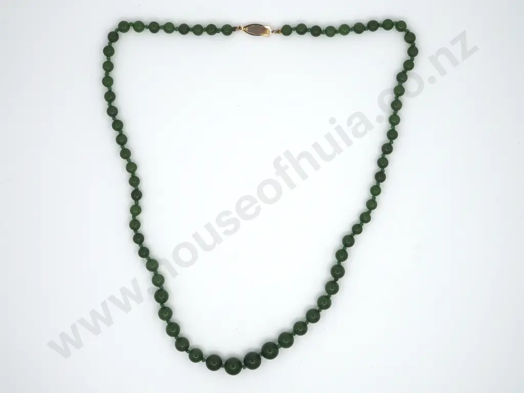 Greenstone Bead Necklace Image 1++