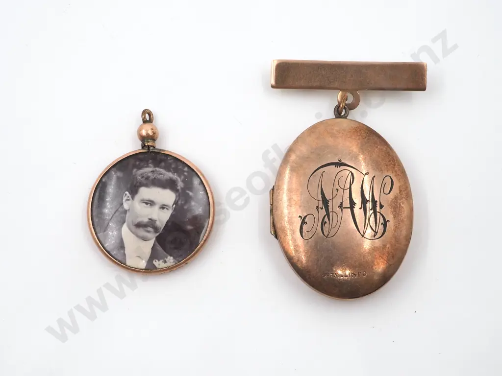 Two Gold Lined Photo Lockets Image 1++