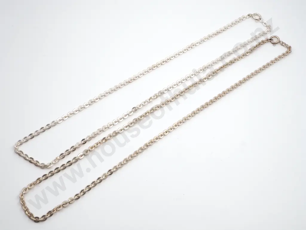 Two Sterling Silver Fancy Chains Image 1++