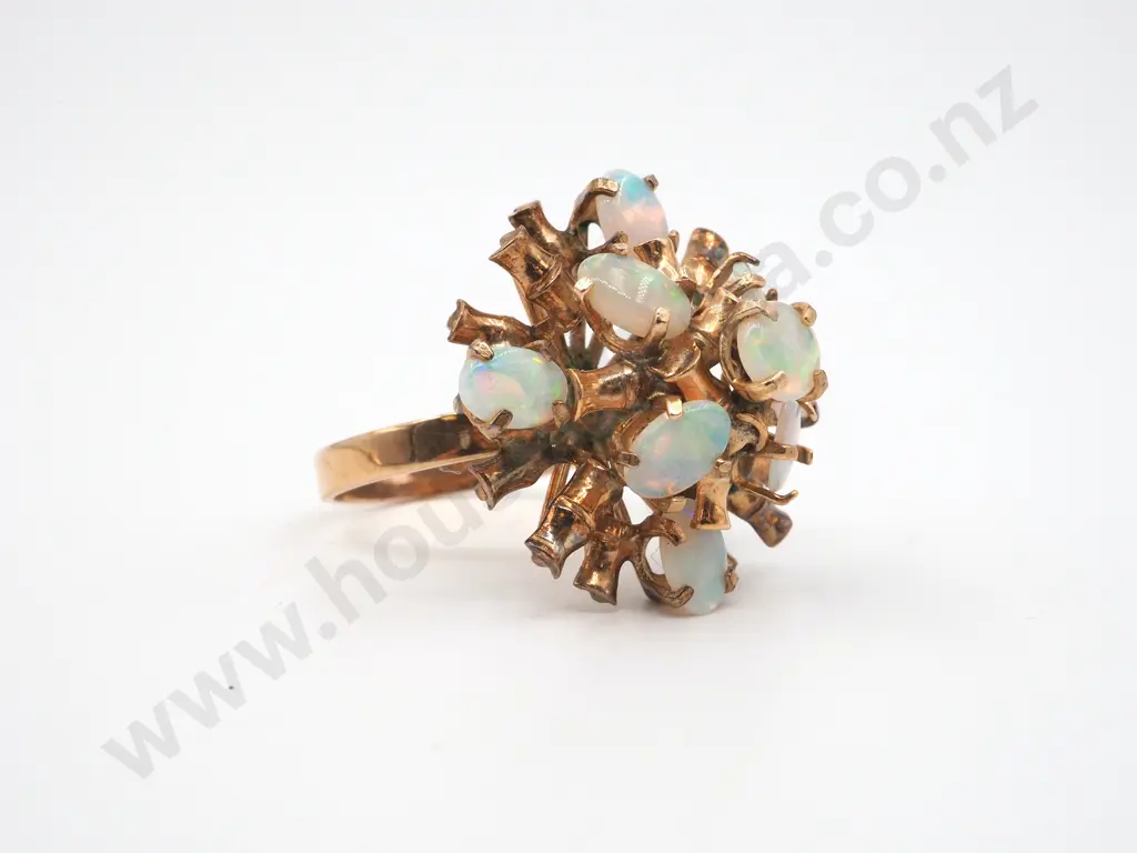 9ct Gold Starburst Opal Ring Image 1++
