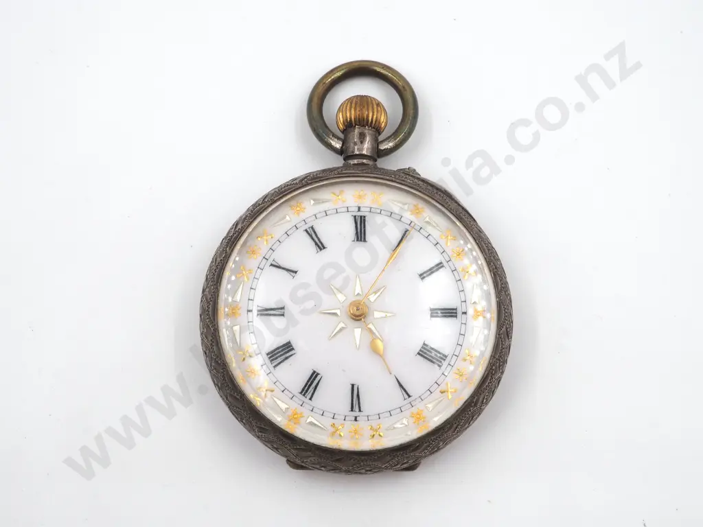 Sterling Silver Ladies Pocket Watch Image 1++