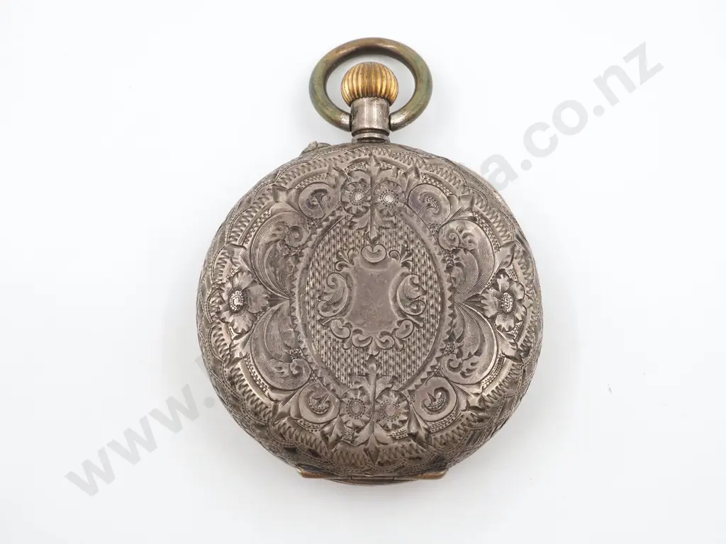 Sterling Silver Ladies Pocket Watch Image 1++