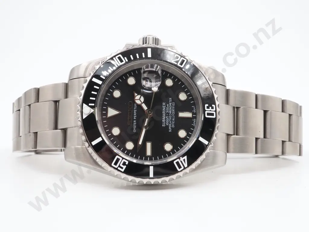Seiko Homage Watch - Rolex Submariner Black Ceramic Date (new) Image 1++