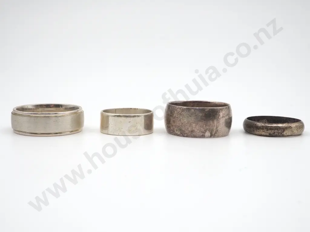 Four Sterling Silver Bands Image 1++