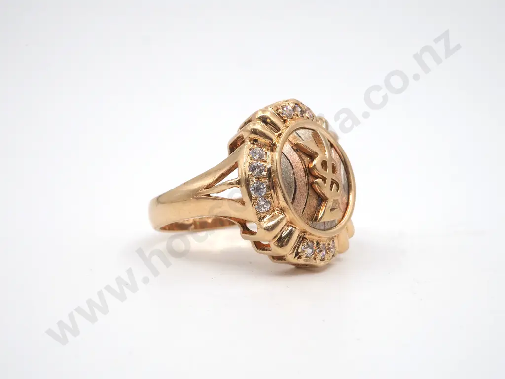 14ct Gold Tricolor YSL Ring Image 1++