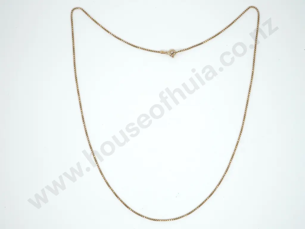 Sterling Silver Box Link Necklace Image 1++