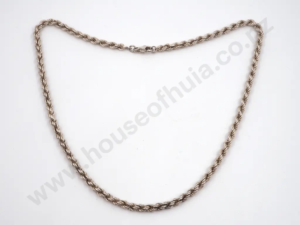 Sterling Silver Rope Necklace Image 1++