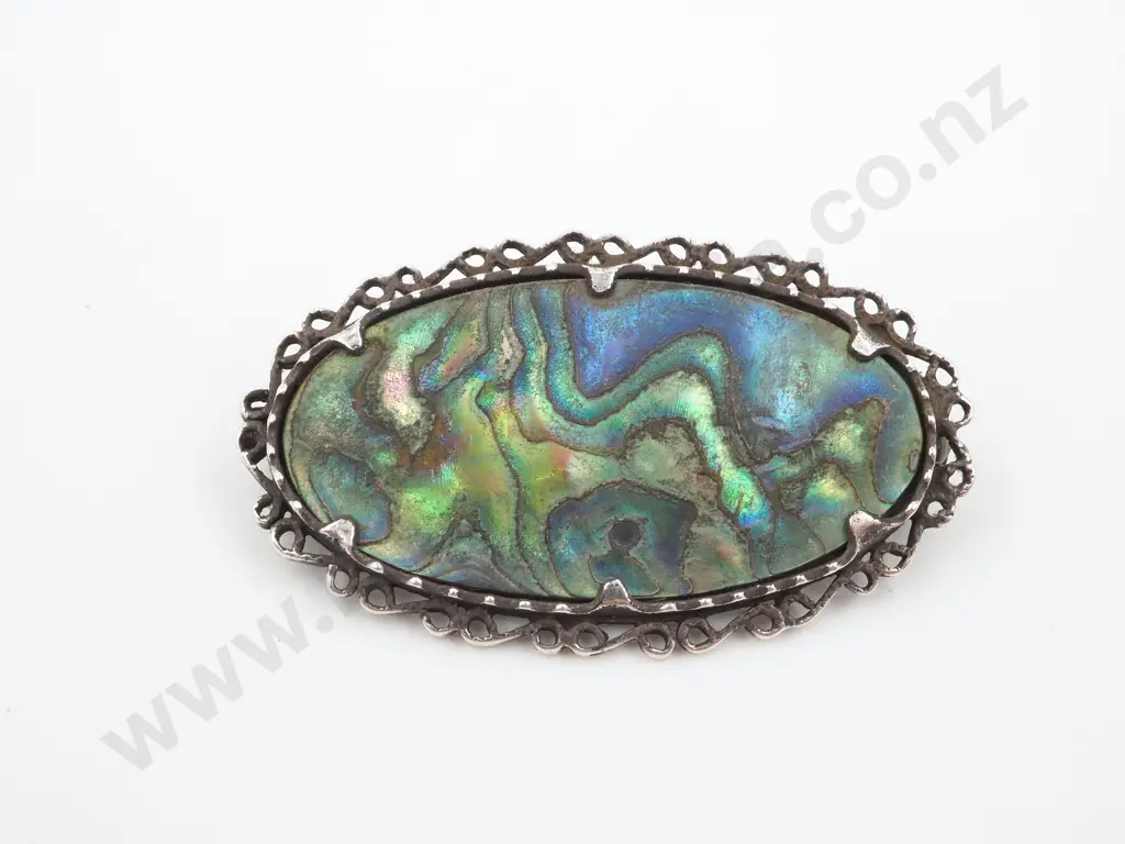 Sterling Silver Paua Brooch  Image 1++