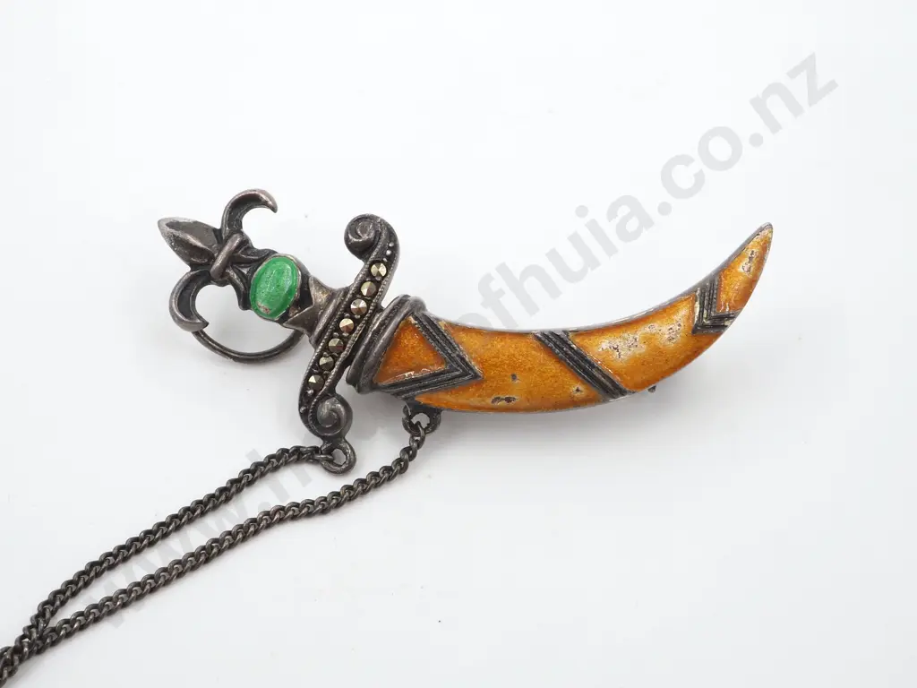 Epic Sterling Silver Sword Brooch - Retractable Sword! Image 1++