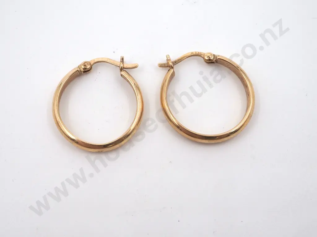9ct Gold Classic Hoop Earrings Image 1++