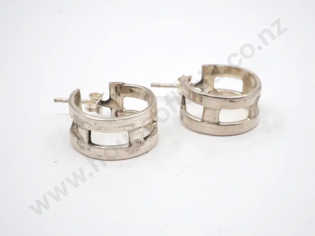Sterling Silver Hoop Earrings Image 1++