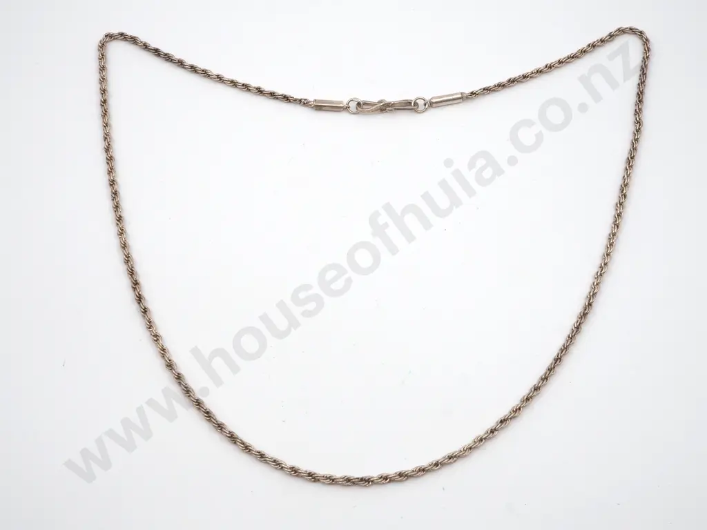 Sterling Silver Rope Necklace Image 1++