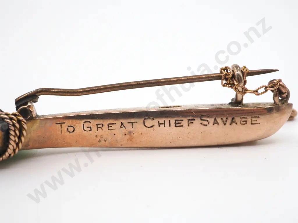 9ct Gold CHCH Savage Club Pin, Circa 1918 Image 1++