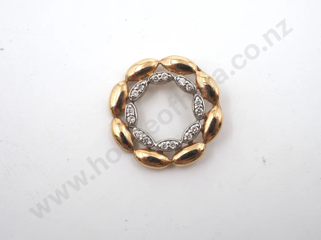 9ct Gold Diamond Pendant Image 1++