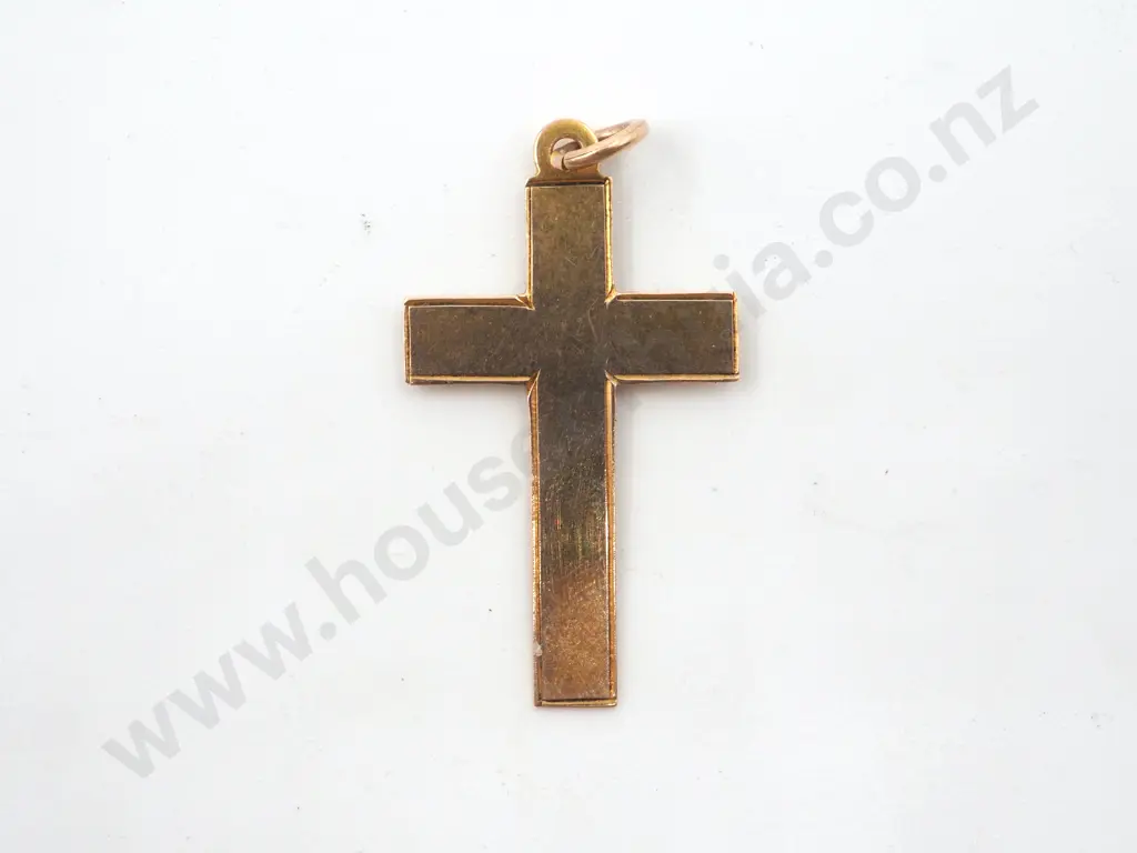 9ct Gold Cross Pendant Image 1++