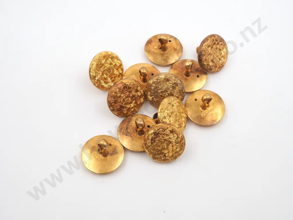 Twelve 15ct Gold Antique Buttons Circa 1900 Image 1++