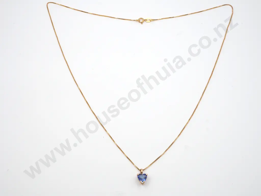 14ct Gold Tanzanite Necklace Image 1++