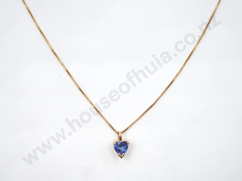 14ct Gold Tanzanite Necklace Image 1++