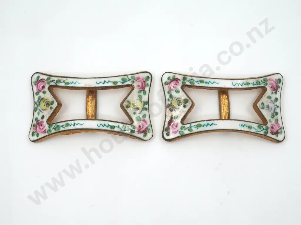 Two Cloisonné Buckles Image 1++