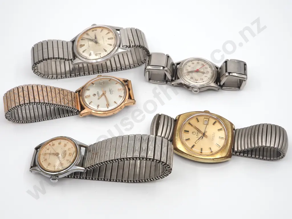 Lot of Five Vintage Flexi Strap Watches Image 1++