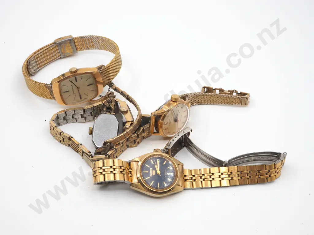 Mixed Lot of Steel and Gold Plate Ladies Watches Image 1++