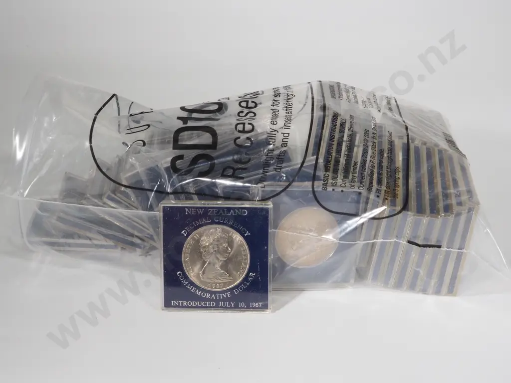 48 X New Zealand 1967 UNC One Dollar Coins Image 1++