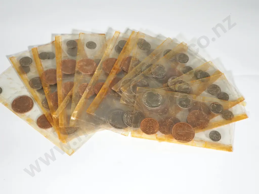 7 X New Zealand 1963 UNC Sets & 6 X New Zealand 1964 UNC Sets Image 1++