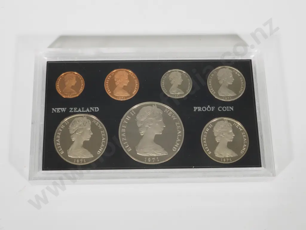 Five New Zealand 1971 Proof Sets One Nicer Than Average; Total CV $375+ NZD Image 1++