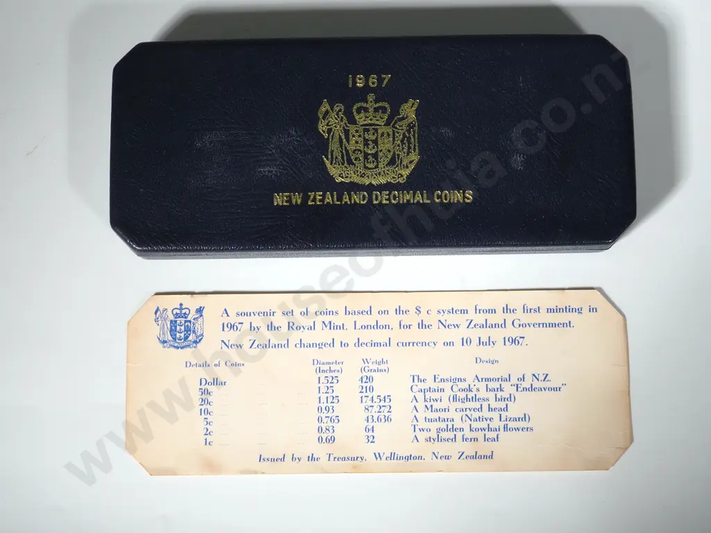 New Zealand 1967 Ballot Set of Coins: CV $300 NZD Image 1++