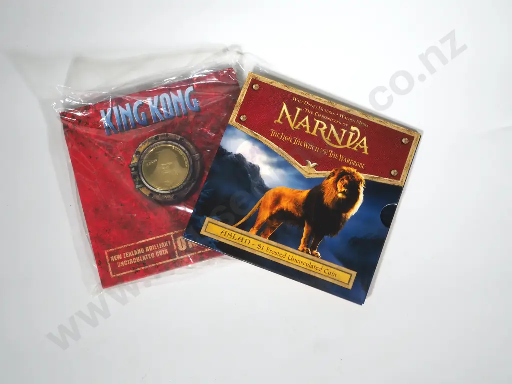 Two Uncirculated Narnia $1 Sets & Two Uncirculated King Kong $1 Sets Image 1++