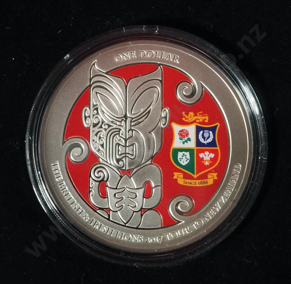 Three New Zealand Proof Silver Dollars:  2011 Webb Ellis Cup & 2015 II Cricket & 2017 Lions Tour:  Total CV $505 NZD Image 1++