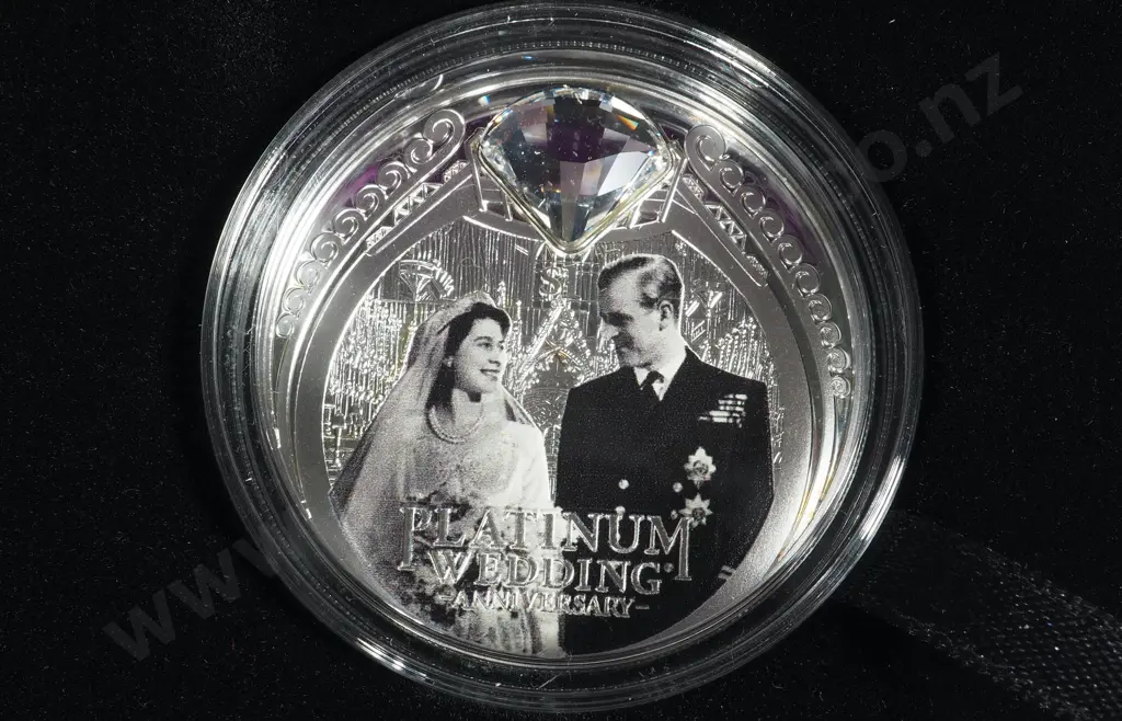 Two New Zealand Silver Proof Dollars: 2016 QEII 90th Birthday & 2017 Platinum Wedding :Total CV $295 NZD Image 1++