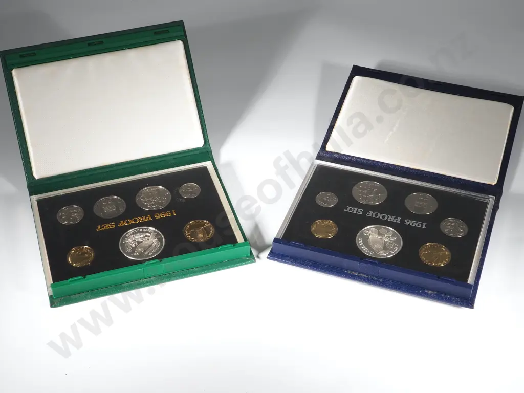 Two New Zealand Proof Sets: 1995 Tui & 1996 Kaka. Total CV $170 NZD Image 1++