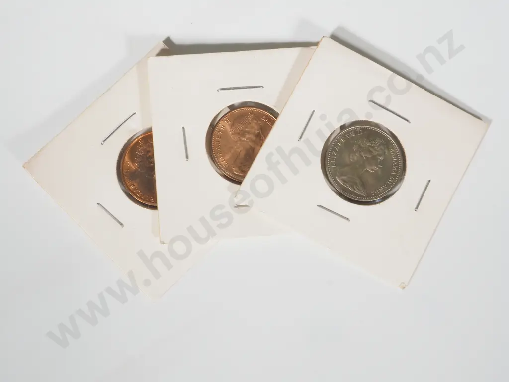 1967 ‘Bahamas Mule’ two cents, almost uncirculated, estimated C.V. $100 & Examples of Each Coin Struck Correctly Image 1++
