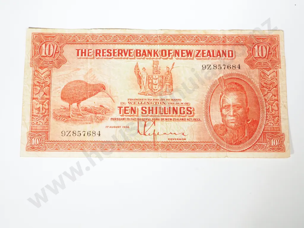 New Zealand 10 Shilling Lefeaux Banknote Image 1++