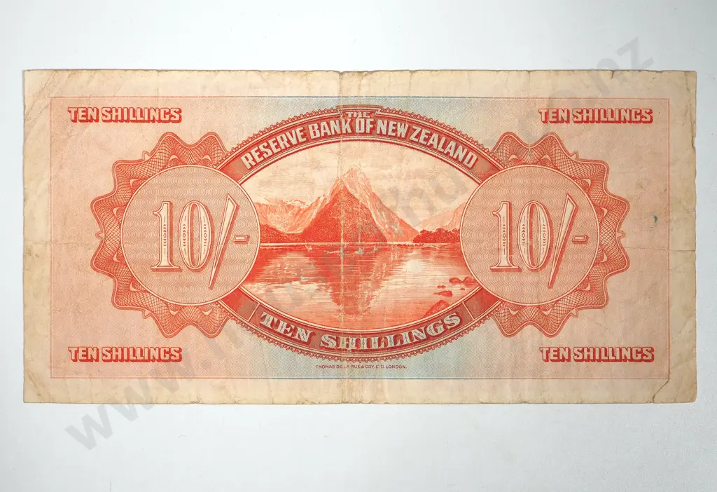 Reserve Bank of New Zealand ten shillings, 1934     Image 1++