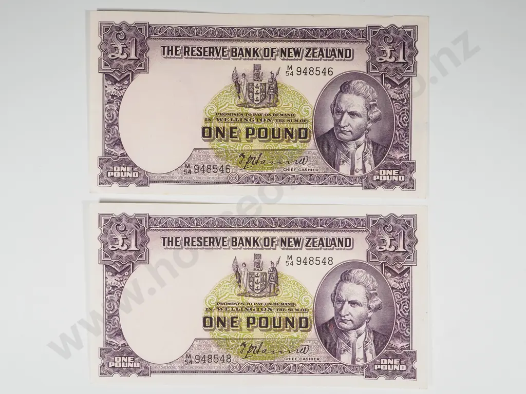 Two EF One Pound Hanna Banknotes : Serials Almost Consecutive Image 1++