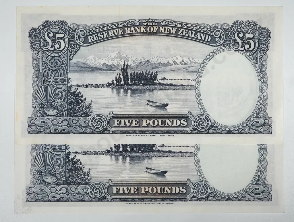 Two AUNC Five Pound Fleming Banknotes Image 1++