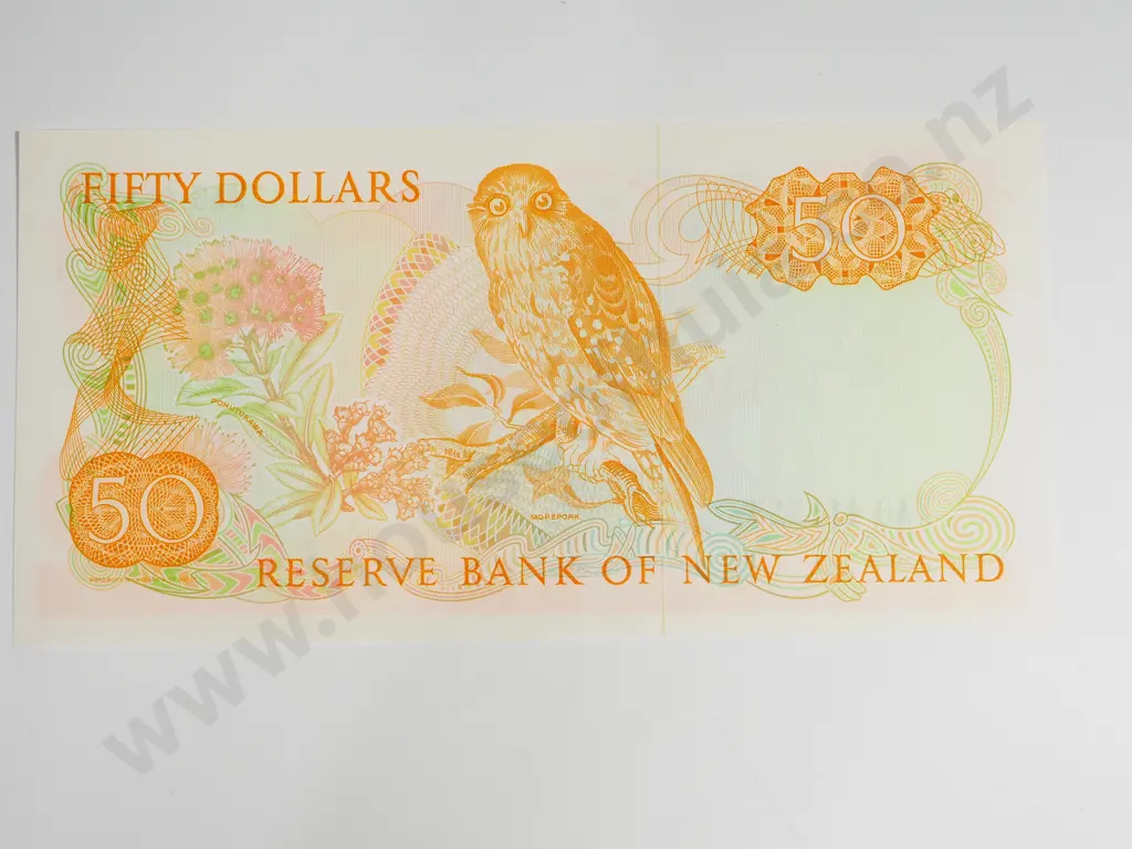 New Zealand AUNC Hardie $50 Banknote: CV $500 Image 1++