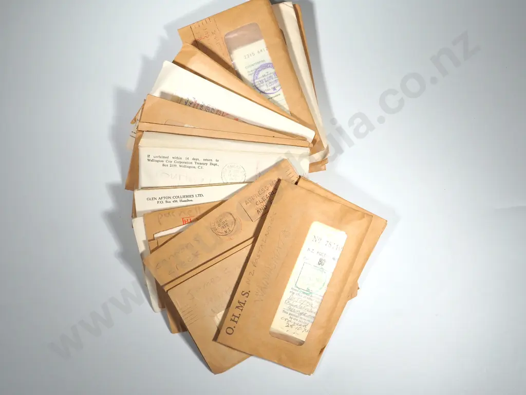 Collection of NZ Postal Note and British Postal Order Counterfoils Image 1++