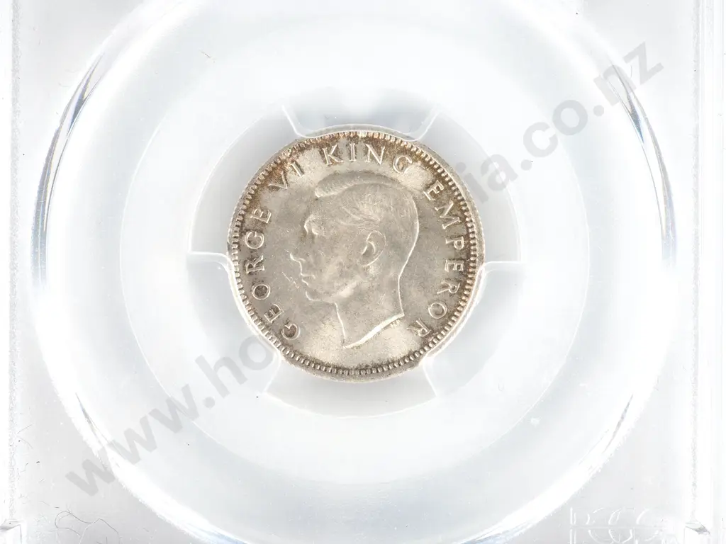 New Zealand 1943 PCGS MS 63 Six Pence Image 1++