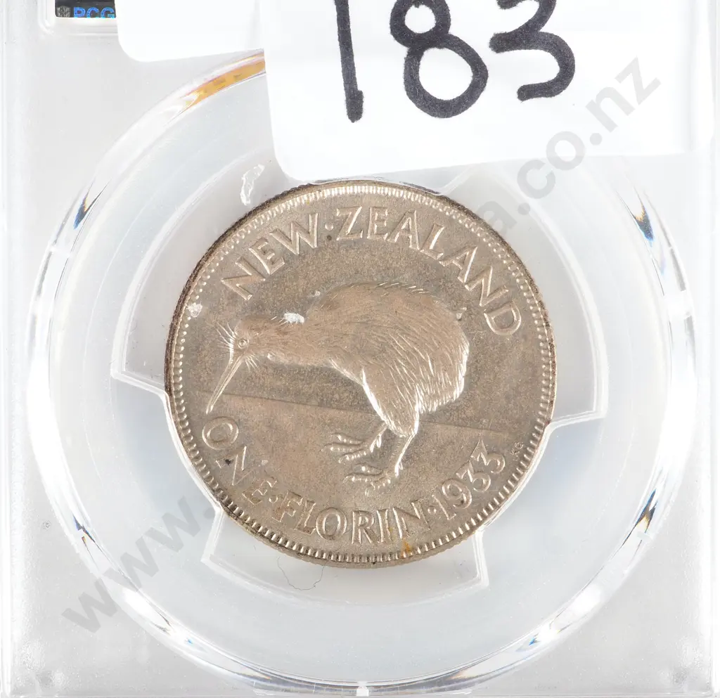 New Zealand 1933 PCGS MS 63 Florin Image 1++