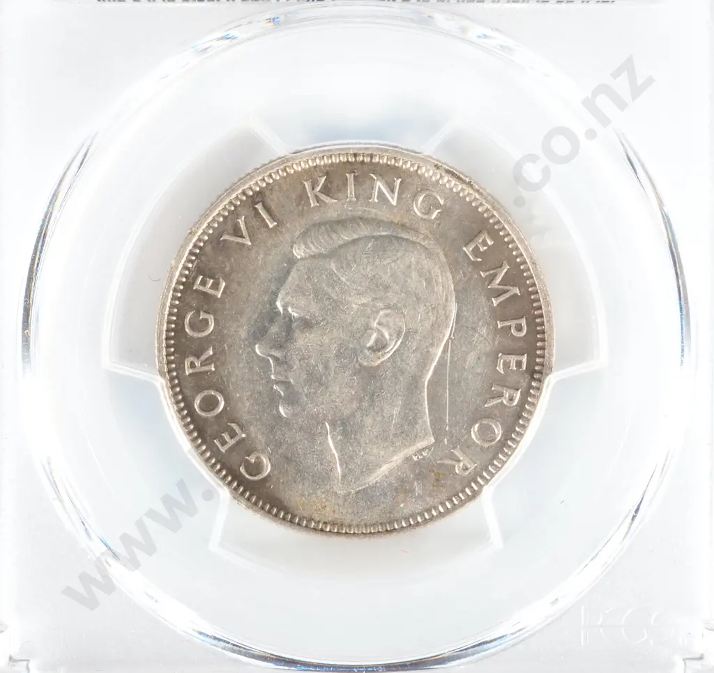 New Zealand 1940 PCGS AU 58 Florin Image 1++