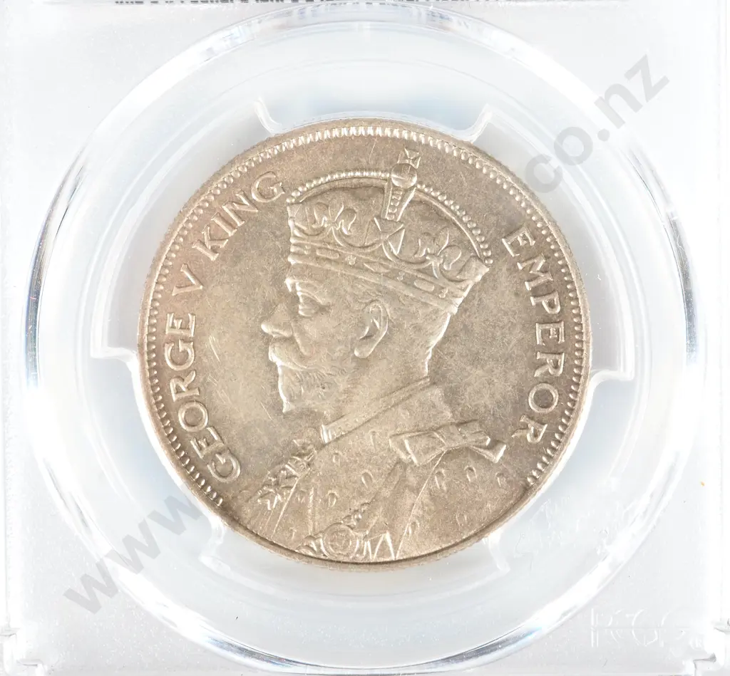 New Zealand 1934 PCGS MS 63 Half Crown Image 1++