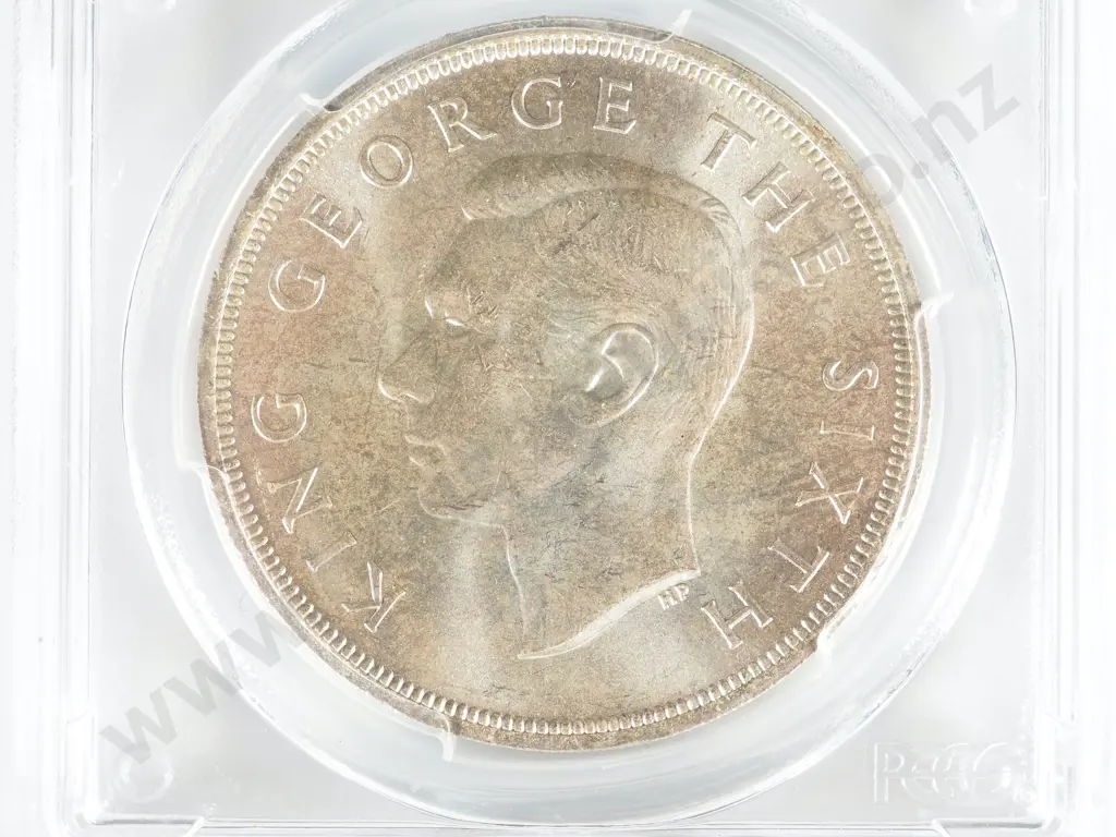 New Zealand 1949 PCGS MS 65 Crown Image 1++