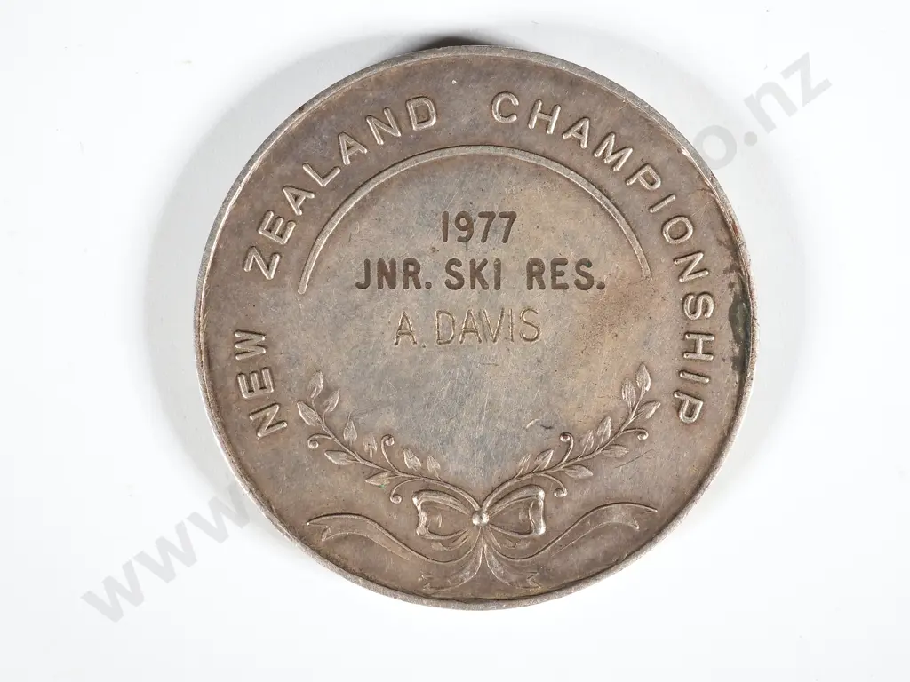 New Zealand Surf Life Saving Association NZ Championship 1977 Medal in Sterling Silver Image 1++