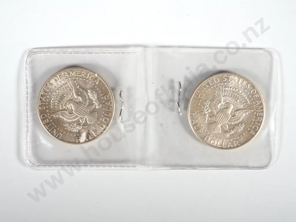 USA: Two 1964 Liberty Half Dollar Coins Image 1++