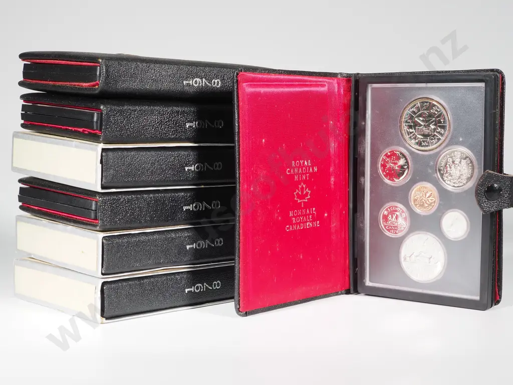 Canada: Seven 1978 Seven Coin Proof Like Sets Incl Silver Dollar Coins Image 1++
