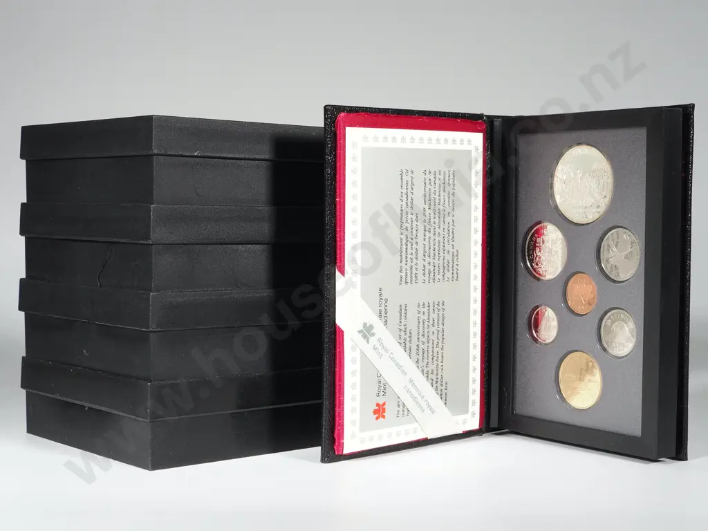 Canada: Five Seven Coin Proof Sets Each w Silver Dollar Coin Image 1++